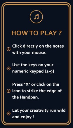 instructions for virtual player - handpan store - ok