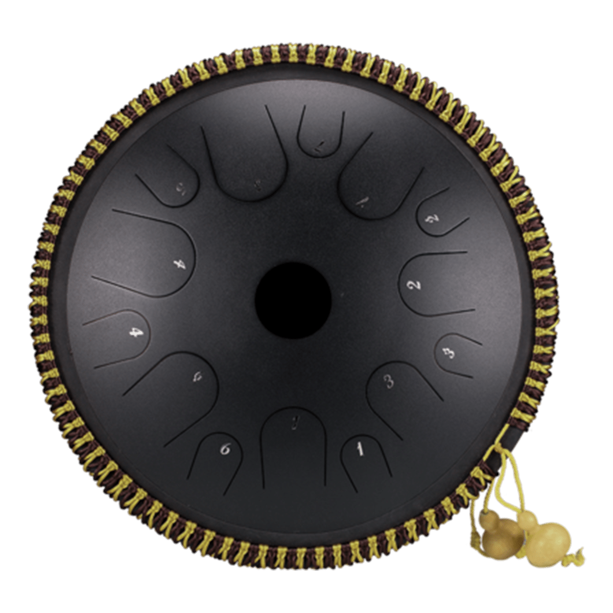 14 Inch 15 Note Steel Tongue Drum Percussion Instrument 14 Inch 15  Note-Black